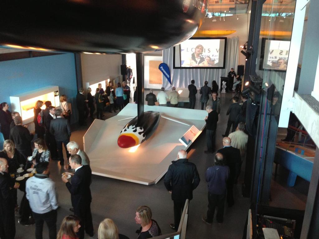 Pre-race crowd under NZL32 Black Magic in Blue Water Black Magic gallery - Americas Cup © Colin Preston